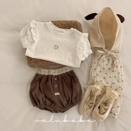 valubebe/77. two color button pumpkin pants 6M-S