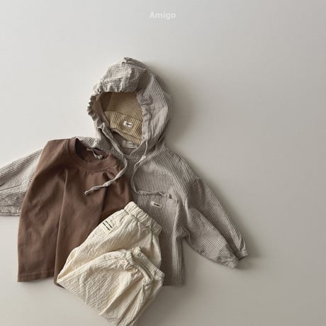 amigo/50. pin tuck natural pants XS-XL