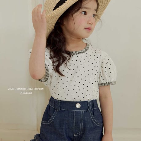 melikey/37. mini heart puff T-shirt XS-XL