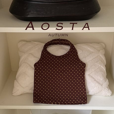 aosta/52. [Choco Chip Halter Neck] S-2XL