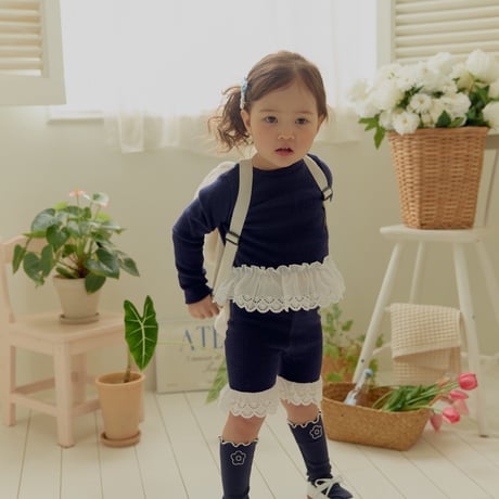ueo/54. joy lace fril T-shirt JS-JM