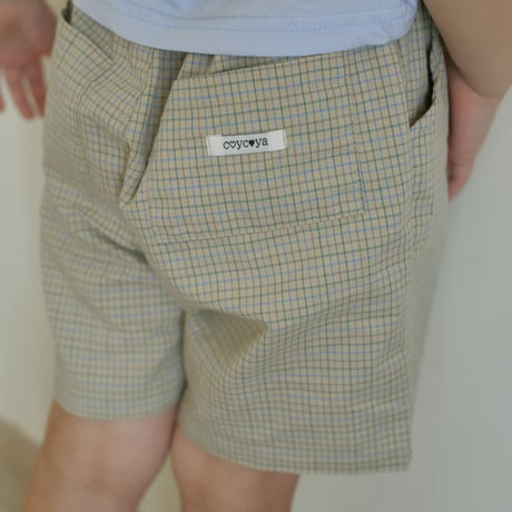 coycoya/34. retro check bermuda pants S-2XL