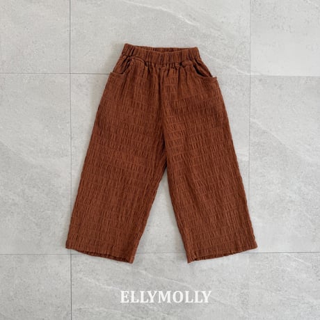 ellymolly/66. popcorn wide pants 5-11