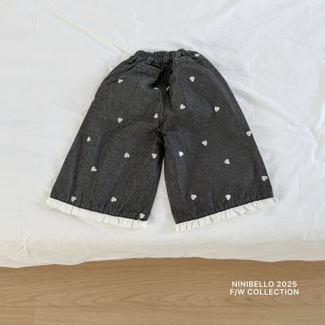 ninibello/95. heart cookie denim pants XS-XL