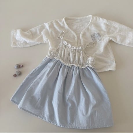 aiai/10. OPS cardigan set bustier S(6M-2Y)-XL(4-5Y)