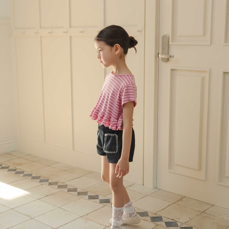 urbanrabbit/23. Stripe Frill Tee JS-JM