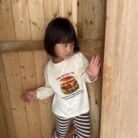 nightbebe/3. hamburger long sleeve T-shirt XS-XL