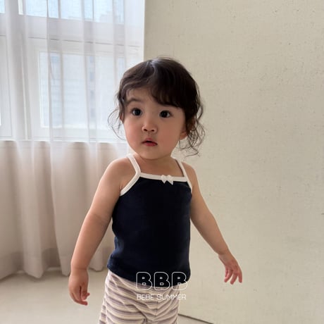 bellabambina/45. bebe ribbon two color T sleeveless 12M-M