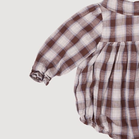 valubebe/46. check ribbon romper 6M-18M
