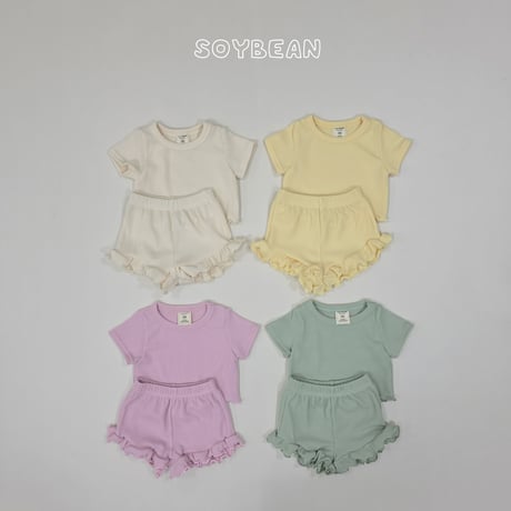 soybean/81. plan ) fresh fril updown set XS-XL