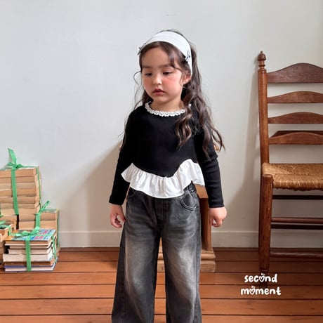 secondmoment/62. peter ribbon T-shirt XS-XL
