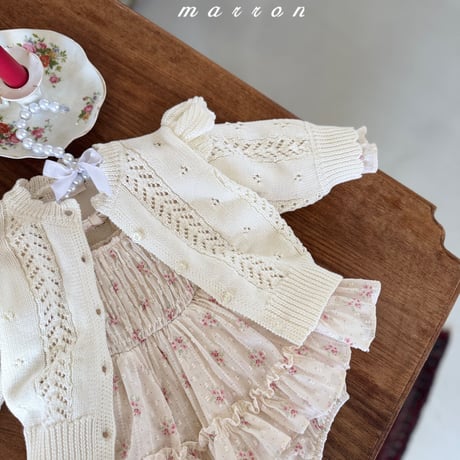 marron/45. airin knit cardigan XS-L