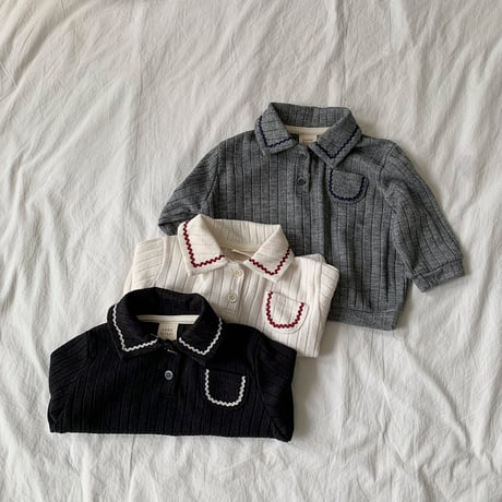 bebeholic/38. Tiny collar T-shirt S(3-6M)-XL(18-24M)