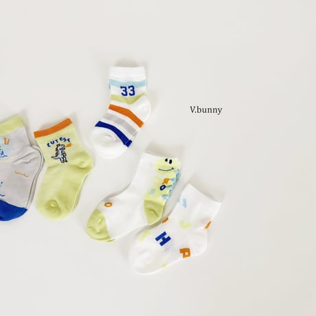 vbunny/1. 33 socks set S(130-150)-L(180-210)