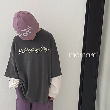 mamami/25. star rayerd T-shirt XS-XL