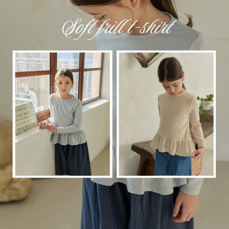 monatelier/28. soft fril T-shirt S-2XL