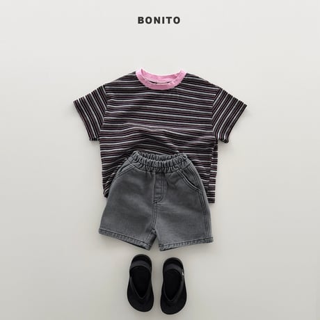 bonito/81. uni stripe color tee ? JS-JM