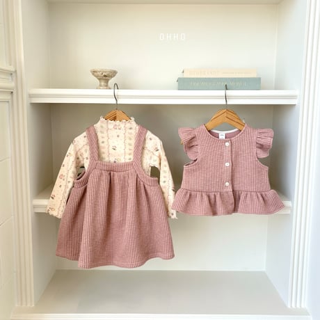 ohho/8. from knit fril vest S-2XL