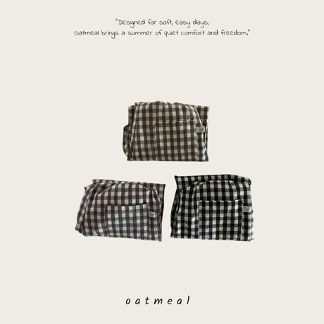 oatmeal/5. basic check pants XS-XL