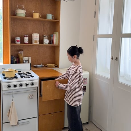 owen/54. boat neck stripe T-shirt JS-JXL