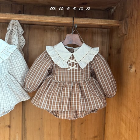 marron/52. check suit 6M-18M