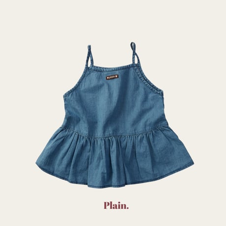 plain/9. denim flare one-piece XS-XL