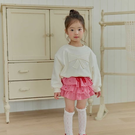 melikey/41. check ribbon kangkang skirt XS-XL