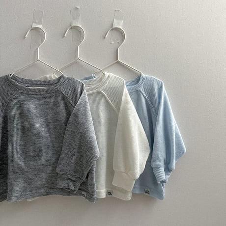 minirobe/40. waffle long T-shirt S-XL