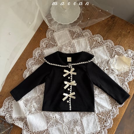marron/41. sera ribbon cardigan XS-L