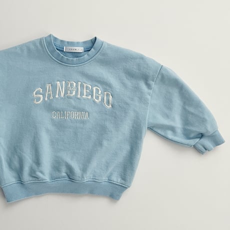 fromi/28. sandy ego embroidery man-to-man JS-JL