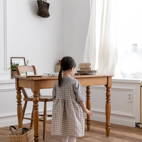 oatmeal/4. Molly check one-piece XS-XL