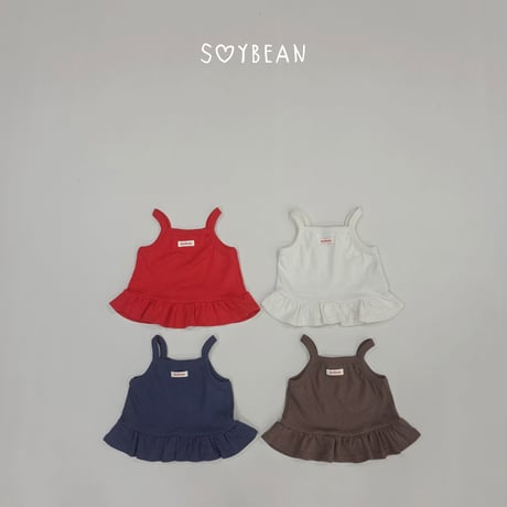 soybean/19. plan ) fril rayerd sleeveless XS-XL