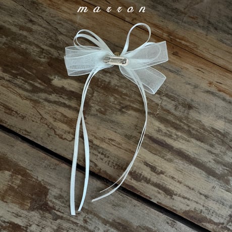 marron/2. pearl ribbon brooch FREE