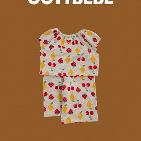 oottbebe/29. cherry puff knit setup ( knit puff set XS(0-1Y)-XL(4-5Y)