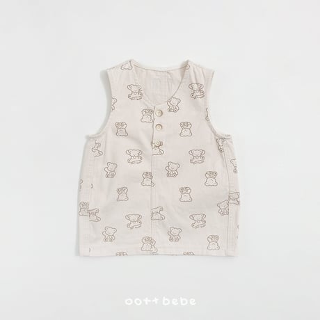oottbebe/69. bear one-piece XS(1-2Y)-XL(6-7Y)