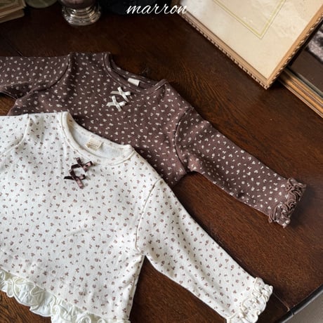 marron/39. fril T-shirt XS-L