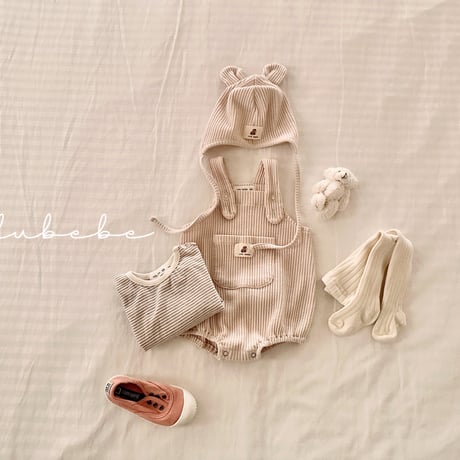 valubebe/7. waffle overalls suit 6M-18M