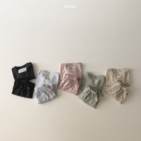 amigo/8. cotton updown set XS-XL