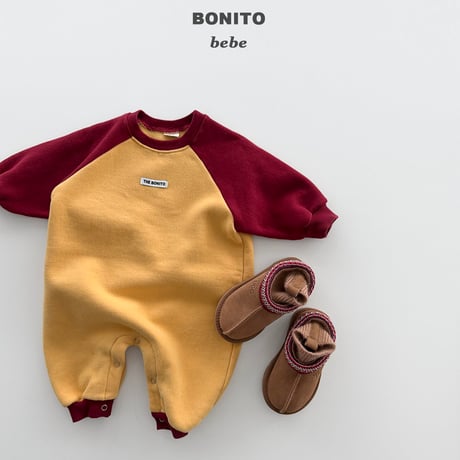 bonito/94. two color raglan suit 6M-18M