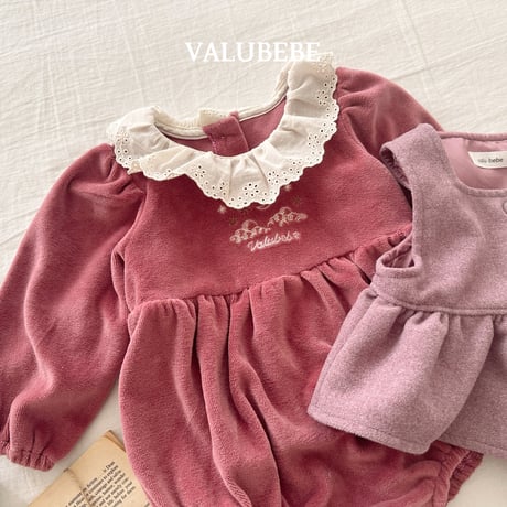 valubebe/69. embroidery velloa suit 6M-18M