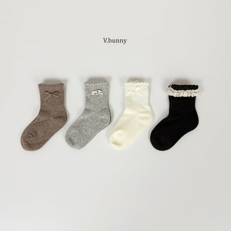 vbunny/5. cre socks set M(130-150)-XL(180-210)
