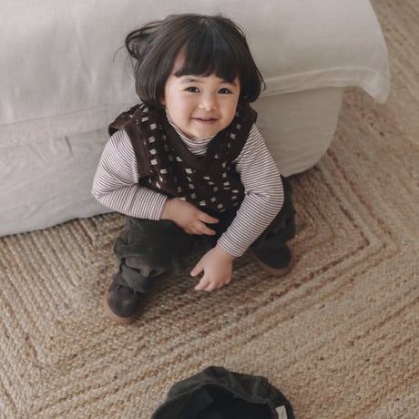 onu/41. warm knit vest BABY(12M)-XL(6-7Y)