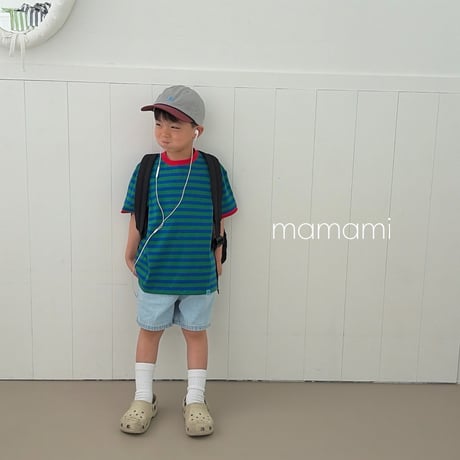 mamami/97. blue fit short P denim JS-JL