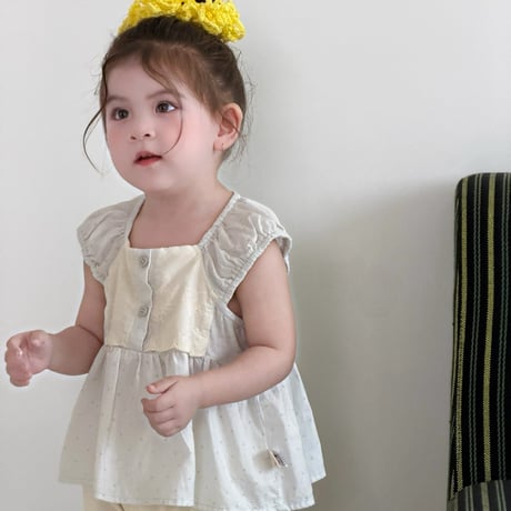 aiai/44. butter cream lovely updown set S(6M-2Y)-XL(4-5Y)