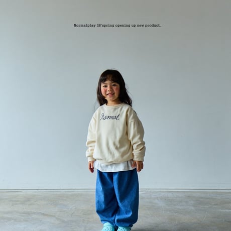 normalplay/39. wave embroidery man-to-man JS-JM