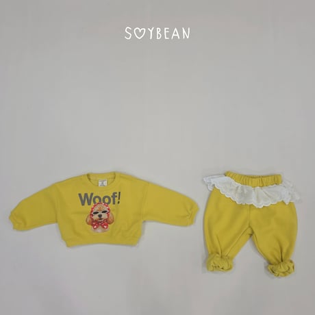 soybean/13. plan ) wangwang fril updown set XS-XL