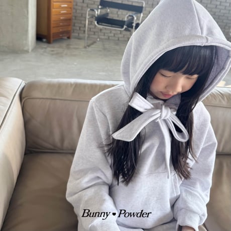bunnypowder/125. ribbon hood man-to-man S-XL