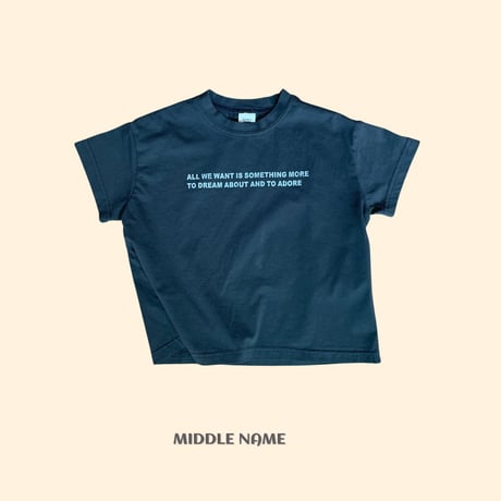 middlename/36. lettering half t T-shirt JS-JM