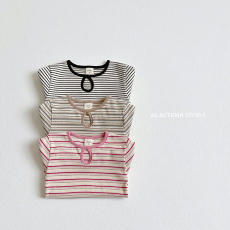 vividi/150. stripe T-shirt JS-JM