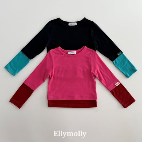 ellymolly/136. rolling two color T-shirt 13-19